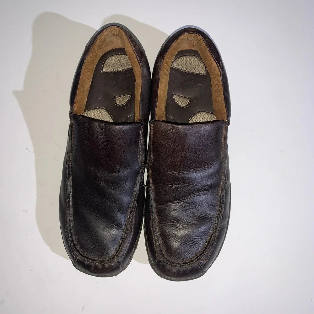 BOC Born Loafers Mens 13 EU 45 Eric Brown Leather Slip On Shoes Comfort BM8033